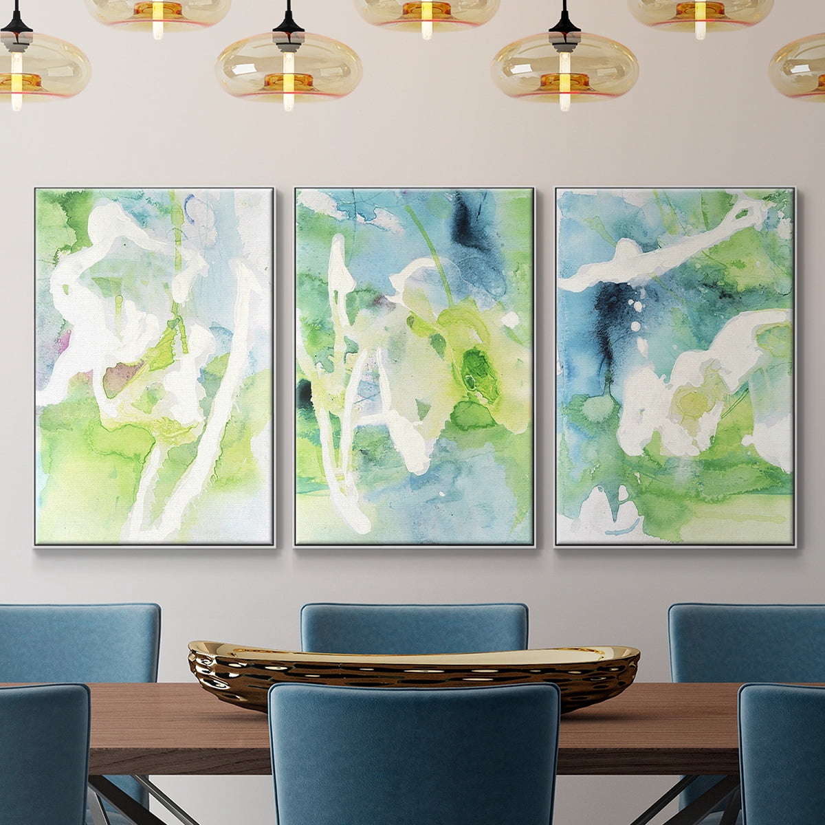 Rising Above I - Framed Premium Gallery Wrapped Canvas L Frame 3 Piece Set - Ready to Hang
