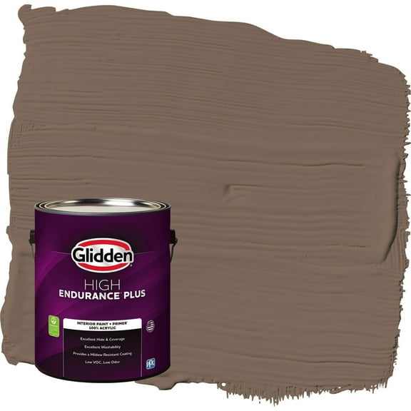 Glidden HEP Warrior / Brown Eggshell Interior Paint with Primer, 1 Gallon