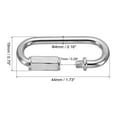 thumbnail image 2 of Uxcell 4mm Steel Chain Quick Links Screw Locking Chain Connector Ring Hook Clips 44 Lbs Silver 5 Pack, 2 of 6