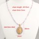 thumbnail image 4 of QMHJE-colgante de acero inoxidable de la Virgen María para mujer, collar, Gargantilla, cadena de cuentas, Color dorado y plateado, joyería colorida del arco iris, 4 of 4
