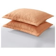 thumbnail image 3 of 2-Piece Embroidered Pillow Shams, Decorative Microfiber Pillow Covers Set (Peach Fuzz, Standard), 3 of 6