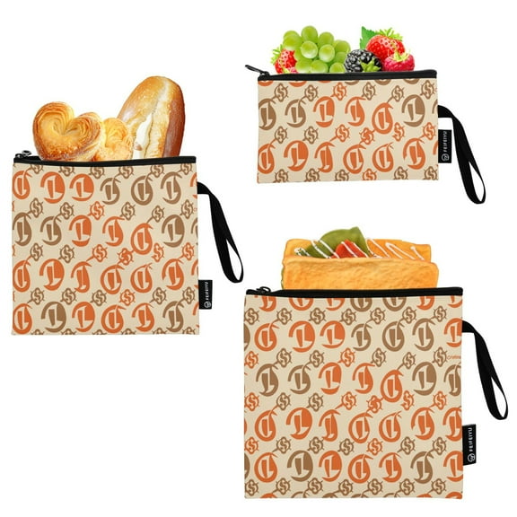 Haosy 3 Pack Reusable Ziploc Bags BPA Free Healthy Food Storage Bag Leakproof Sandwich Snack Freezer Bags Fun Sign