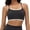 Dark Gray, variant on Womens Double Layered Sports Bra Top 2 in 1 Adjustable Spaghetti Straps Scoop Neck Wireless Padded Workout Yoga Crop Tank Tops Trendy Color-Block Sleeveless Sportwear Dark Gray L