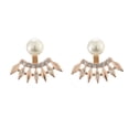 thumbnail image 1 of Funie Mode Femmes Strass Fausse Perle Forme d'Éventail Vestes Boucles d'Oreilles Bijoux Cadeau, 1 of 7