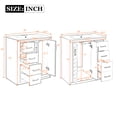thumbnail image 2 of Harper & Bright Designs 60'' Bathroom Vanity Sink Combo , Modern Bathroom Cabinet Freestanding with Drawers, Bathroom Storage Cabinet with Soft Closing Doors, White, 2 of 11
