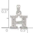 thumbnail image 3 of Sterling Silver Cubic Zirconia Initial H Pendant, 3 of 3