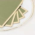 thumbnail image 5 of Balsa Circle 50 Olive Green Plain Soft 2 Ply Dinner Table Paper Napkins with Gold Foil Edge Party Events Decorations, 5 of 8