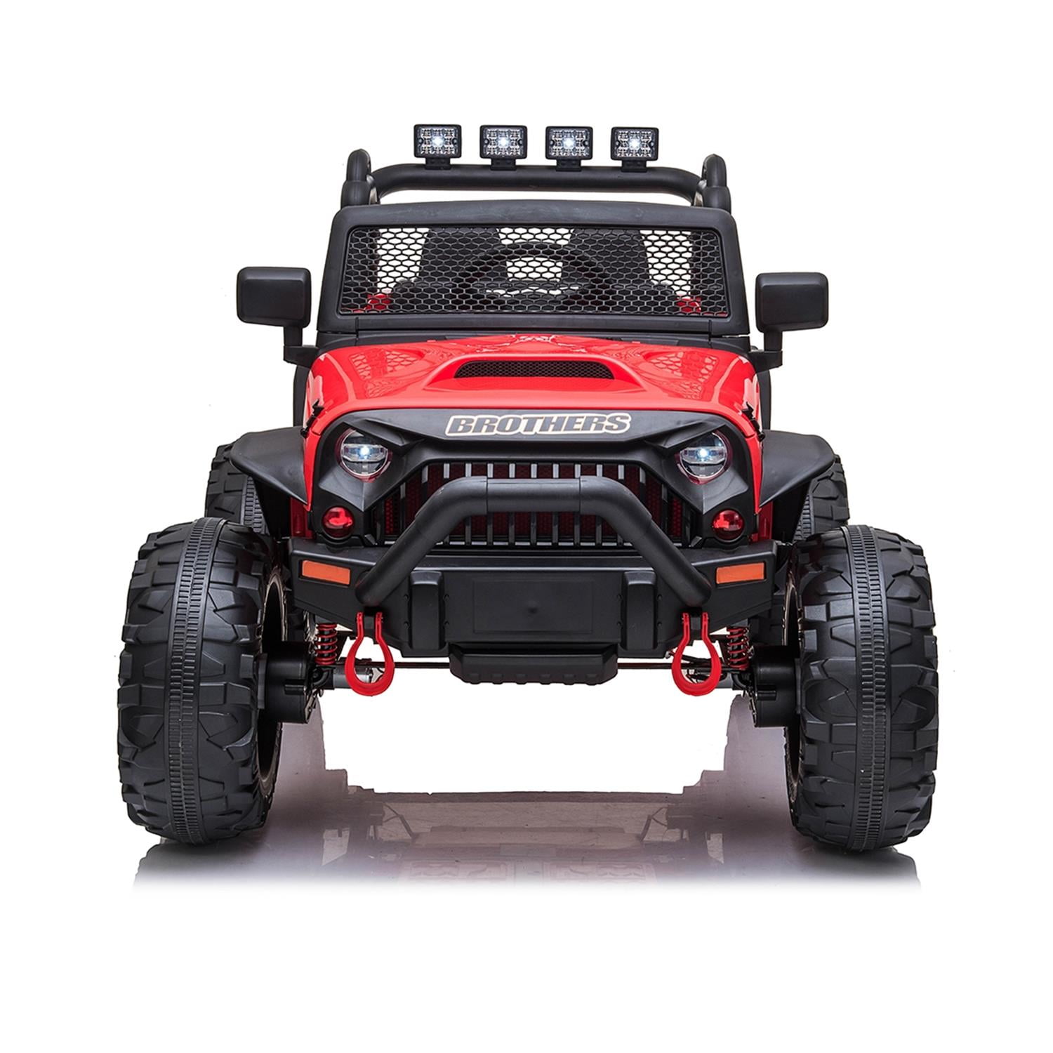 CIPACHO Kids Ride On Truck, 24V Battery Powered Toy Car with Spring Suspension, Remote Control, Red