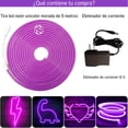 thumbnail image 4 of Tira LED NEÓN morada FLEXIBLE UNICOLOR 5 METROS con conector DOSYU DY-YL08E, 4 of 4
