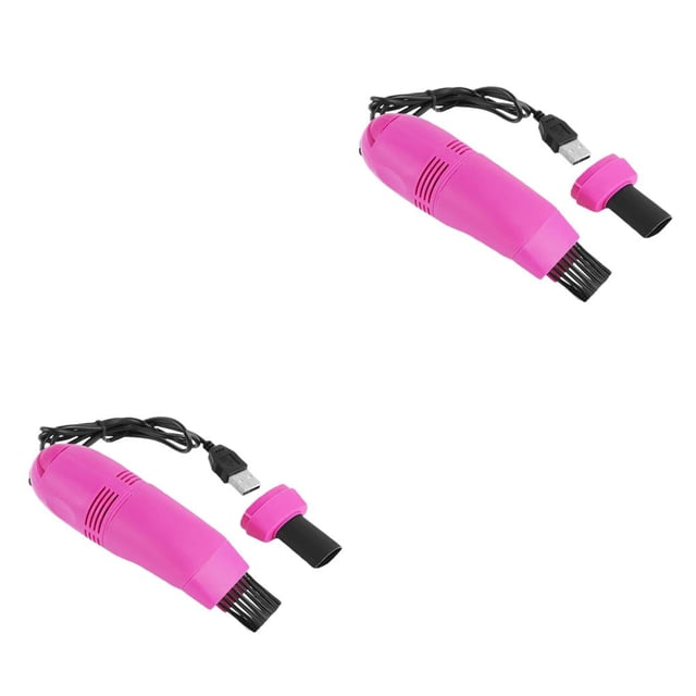 stanreset USB Keyboard Cleaning Machine Handheld Desktop Laptop Countertop Kitchen Vacuum Dust Collector Ash Extractor Dorm Rose Red 2Set