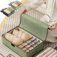 thumbnail image 1 of Chmadoxn Closet Organizers and Storage, Underwear Socks Underwear Three In One Storage Box And Linen Compartment Storage Box Washable Storage Box With Lid Cotton and Linen Storage Pack, 1 of 6