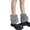 Gray, variant on Women Aesthetic Fuzzy Leg Warmer Boot Cuffs Japanese Styles Letter Label Boot Covers Footless Short Socks Streetwear