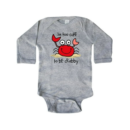 

Inktastic Too Cute Crab Gift Baby Boy or Baby Girl Long Sleeve Bodysuit