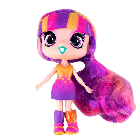Decora Girlz 5" Tall Collectible Dolls, Groovy, over 44-Suprises Inside, Children Ages 4 and up
