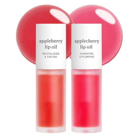 Set de aceites labiales NOONI Appleberry & Applecherry Hidratante x2