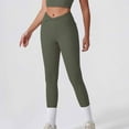 thumbnail image 2 of jtjvou Workout Sets for Women 2 Piece Color Block Strappy Sports Bra High Waist Leggings Gym Yoga Pilates Outfits Green L, 2 of 3