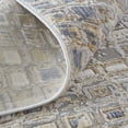 thumbnail image 6 of 5' X 8' Tan Ivory And Blue Geometric Power Loom Distressed Area Rug, 6 of 10