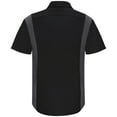 thumbnail image 4 of Workwear Outfitters Men's Short Sleeve Perform Plus Shop Shirt w/ Oilblok Tech Black/Charcoal, 3XL, 4 of 7