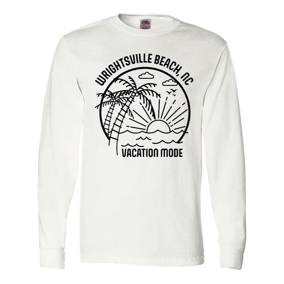 Inktastic Summer Vacation Mode Wrightsville North Carolina Long Sleeve T-Shirt