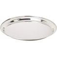 thumbnail image 2 of Qucyy 16 Inch Round Stainless Steel Serving Tray Silver, 2 of 4
