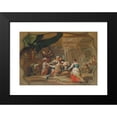 thumbnail image 2 of Franz Anton Zeiller 14x11 Black Modern Framed Museum Art Print Titled - The Birth of John (1755), 2 of 5