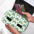 thumbnail image 6 of Kdxio St. Patrick's Day rainbows for Double Compartment Pen Case Oxford Organizer with Zipper Pockets for Students Artists, 6 of 7