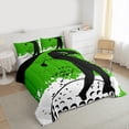 thumbnail image 4 of Manfei Cartoon Golf Print Full Size Comforter Sets, White Green Watercolor Bedding Comforter Set, Teens Kids Boys Girls Reversible Bedding Sets, Breathable Home Decor, 3 Pieces, 4 of 9