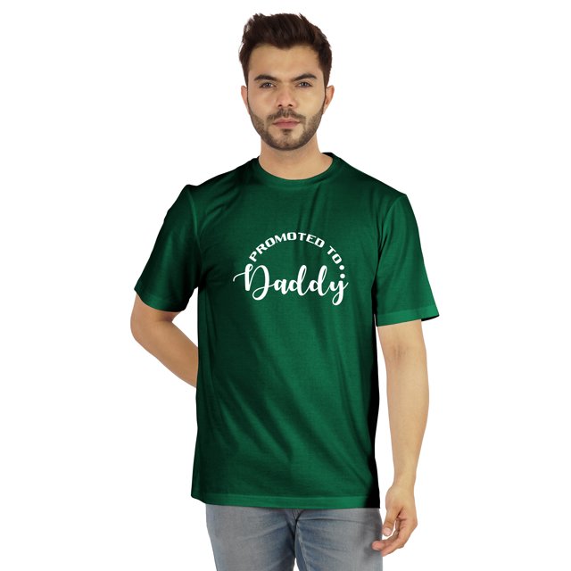 Inkmeso Men's Graphic Printed Promoted To Daddy€ Tshirt Crew Neck Tee For First Time Daddy