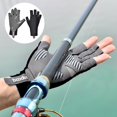 thumbnail image 2 of Ciclismo Guantes para bicicleta a prueba de golpes Deportes acolchados Medio Guantes cortos Transpirable para al aire libre Senderismo Camping L Sunnimix Guantes de ciclismo para dedos, 2 of 8