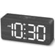 thumbnail image 1 of Reloj despertador digital USCCE de madera con números grandes - gris, 1 of 8
