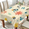 thumbnail image 5 of 60x90 Inch Tablecloth Polyester Square Tablecloth for Home Kitchen Dinner Decor Flowers and Bees, 5 of 9