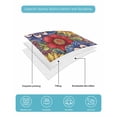 thumbnail image 4 of Twin Quilt Bedding Set, Boho Blue Flower Reversible Summer Quilt 3 Pieces, Spring Bohemia Chic Red Yellow Floral Lightweight Bedspreads Coverlets with 2 Pillow Shams for All Seasons, 4 of 5