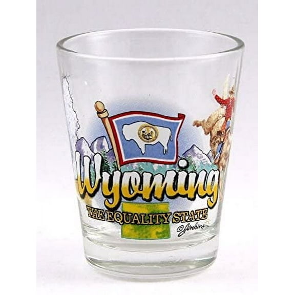 Wyoming Equality State Elements Shot Glass