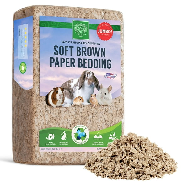 Small Pet Select Literie Premium pour Petits Animaux, Literie en Papier Doux Naturel pour Petits Animaux d'Intérieur et d'Extérieur, Fabriqué aux États-Unis, Taille Jumbo 178 L Pack