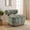 Green + Chenille + Engineered Wood + Foam+Spring + Contemporary, variant on Contemporary Style 1pc Accent Chair Cylindrical Backrest High Density Foam Zebra Strip Fabric Midnight Blue Finish Primary Living Room