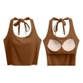 thumbnail image 5 of vigerkar Womens Tank Tops Sexy Halter Neck Going Out Tops Summer 2026 Trendy Backless Workout Shirts Sleeveless Y2k Clothes (Khaki, M), 5 of 5