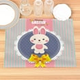 thumbnail image 2 of Easter Bunny Pattern Placemat Cotton Linen Fabric Table Mats Family Dinner Tableware Kitchen Table Mat, 2 of 7