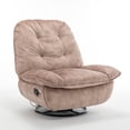 thumbnail image 5 of Oversized Swivel Recliner Chair, Adjustable Rocking Chair with 41.3" Extra-Wide Seat and Phone Holder for Living Room and Nursery, Big  Pregnant Women Adults, Light Brown, 5 of 9