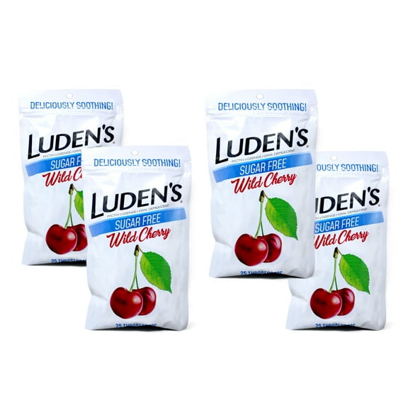 Luden's Throat Drops, Wild Cherry 30 ea (Pack of 4)