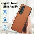 thumbnail image 3 of Allytech for Galaxy Z Fold 4 Cover for Samsung Galaxy Z Fold 4 5G 2022, PU Leather & Hard PC Folio Protective Case for Samsung Z Fold 2022, Brown, 3 of 5