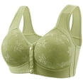 thumbnail image 2 of YDDIAN Support Bras For Older Women Full Coverage Front Closure Comfort Push Up Daisy Bras Wireless No Underwire Summer Trendy Underwear Green 48, 2 of 2