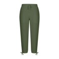 thumbnail image 5 of XINPING Mens Casual Dress Pants Big and Tall Athletic Fit Cargo Casual Pants Breathable Cotton Loose Fit Summer Beach Yoga Trousers, 5 of 7