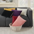 thumbnail image 5 of Mina Victory Life Styles Solid Velvet 14" x 20" Yellow Indoor Throw Pillow, 5 of 6