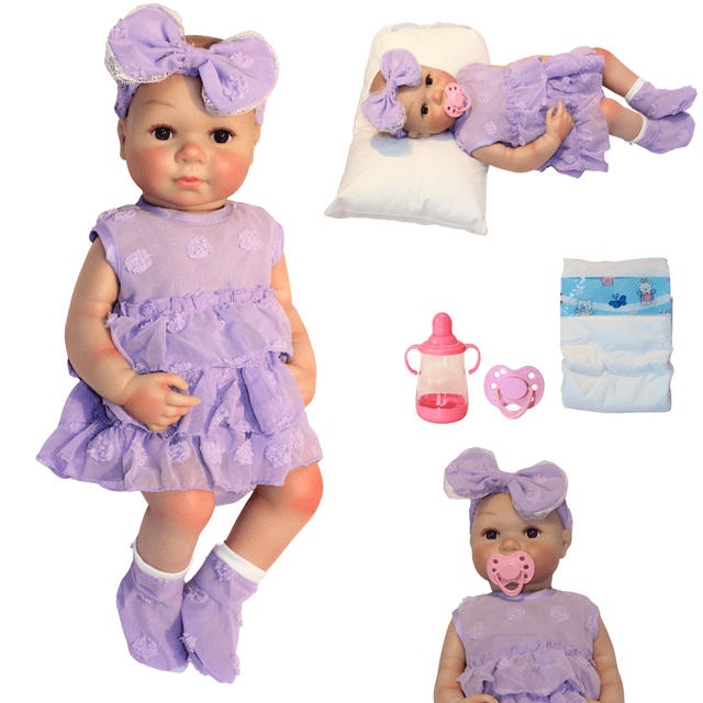 Muñeca Bebé Reborn Violeta - Colección REDOLL de 55 cm