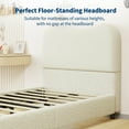 thumbnail image 6 of Twin/Full/Queen Size Daybed with Velvet Upholstered Headboard, Cute Low Profile Platform Bed for Girls and Boys, No Box Spring Needed, Strong Wooden Slats, Noise Free, Easy Assembly, 6 of 7