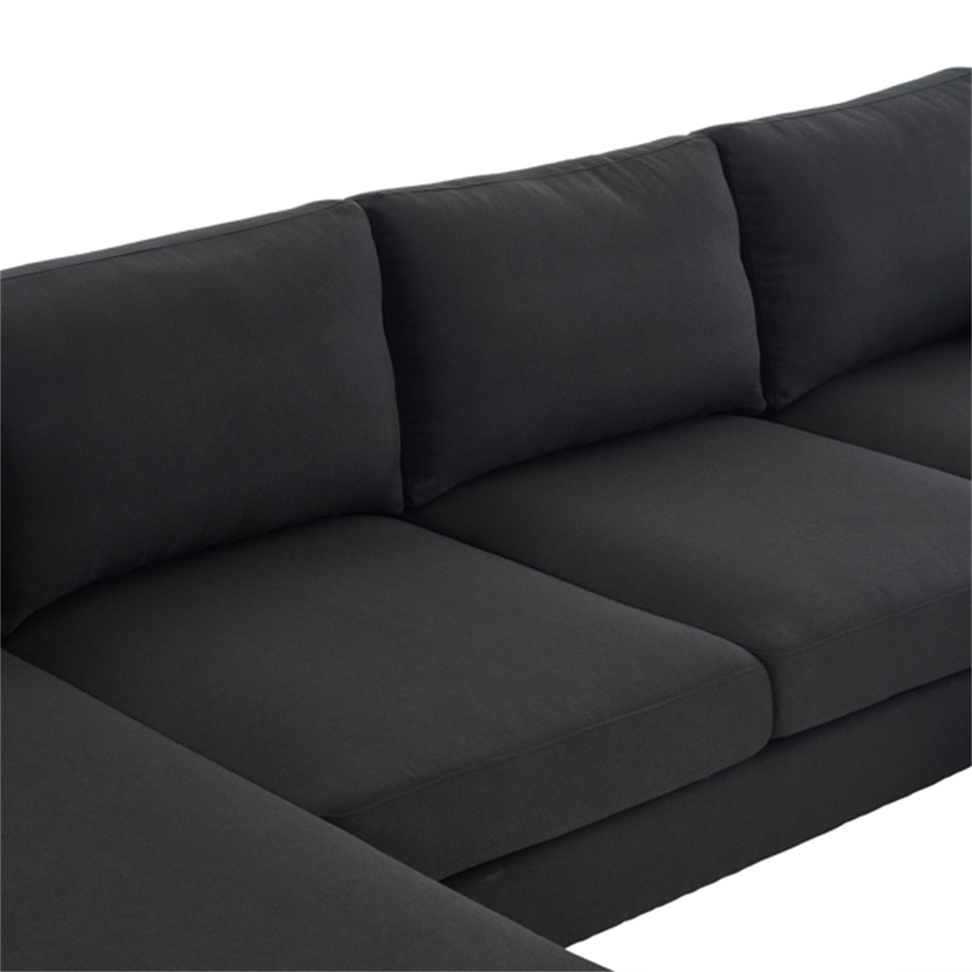 YYAo Reversible Modular Sectional Sofa Bed, Couch with Large Chaise U-Shape Modular for Small Space Apartment, Living Room, Black YYAo Reversible Modular Sectional Sofa Bed, Couch with Large Chaise U-Shape Modular for Small Space Apartment, Living Room, Black