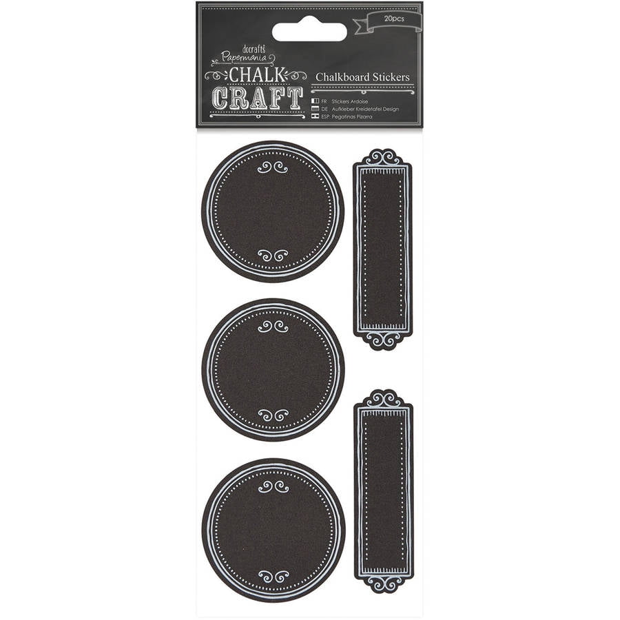 Chalk Craft Chalkboard Stickers, 20Pack