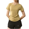 thumbnail image 1 of Olyvenn T-Shirts d'Entraînement à Manches Courtes pour Femmes Respirants Protection Solaire T-Shirts Séchage Rapide Gym Course Randonnée Hauts T-Shirt d'Entraînement Vert m, 1 of 3