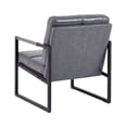 thumbnail image 4 of Nmkwnr PU Leather Leisure Chair for Home, Living Room, Office, Light Gray, 4 of 9