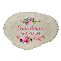Grandma’s Garden Decorative Stone with Floral Artwork